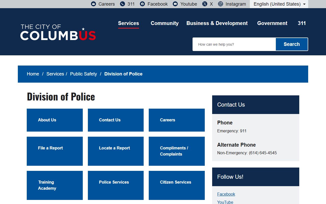 Columbus police records portal for Columbus court records