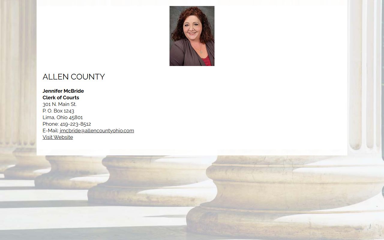 OCCA Allen County page for Allen County court records