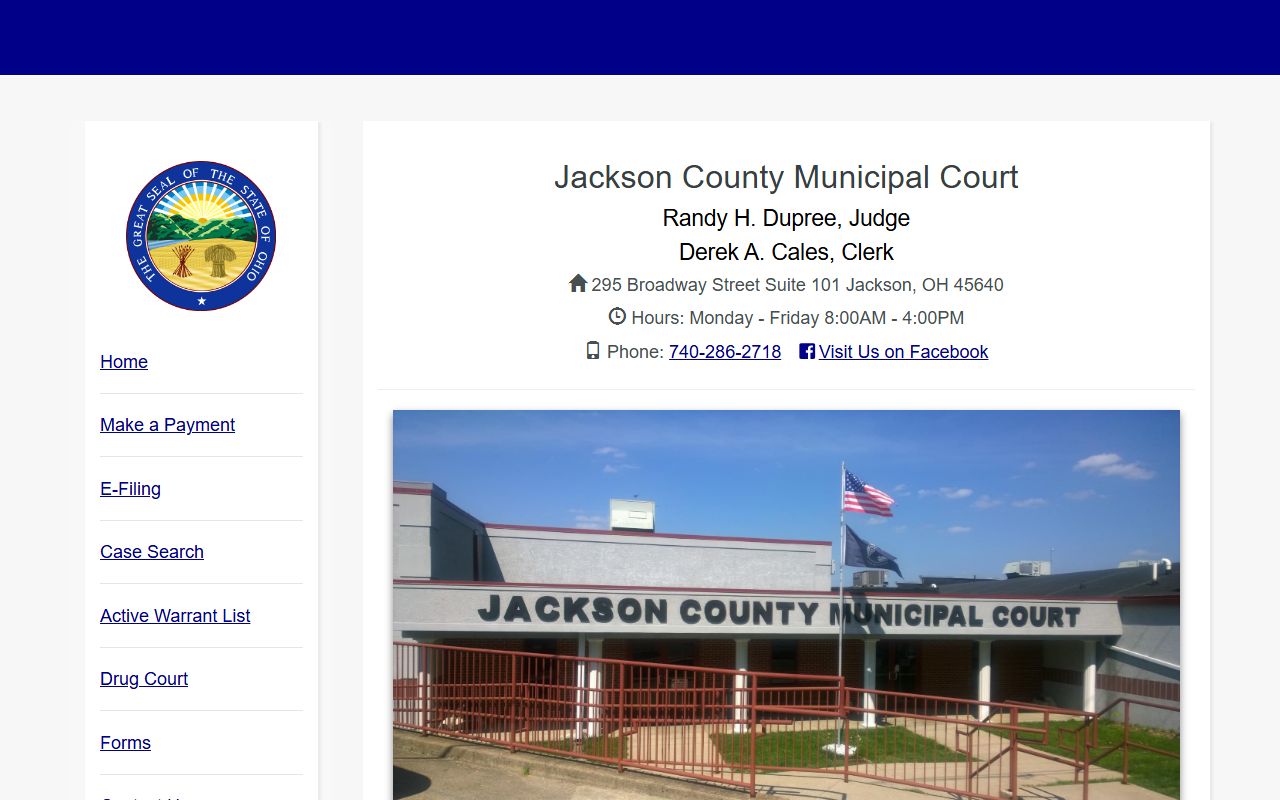 Jackson County Municipal Court website for court records