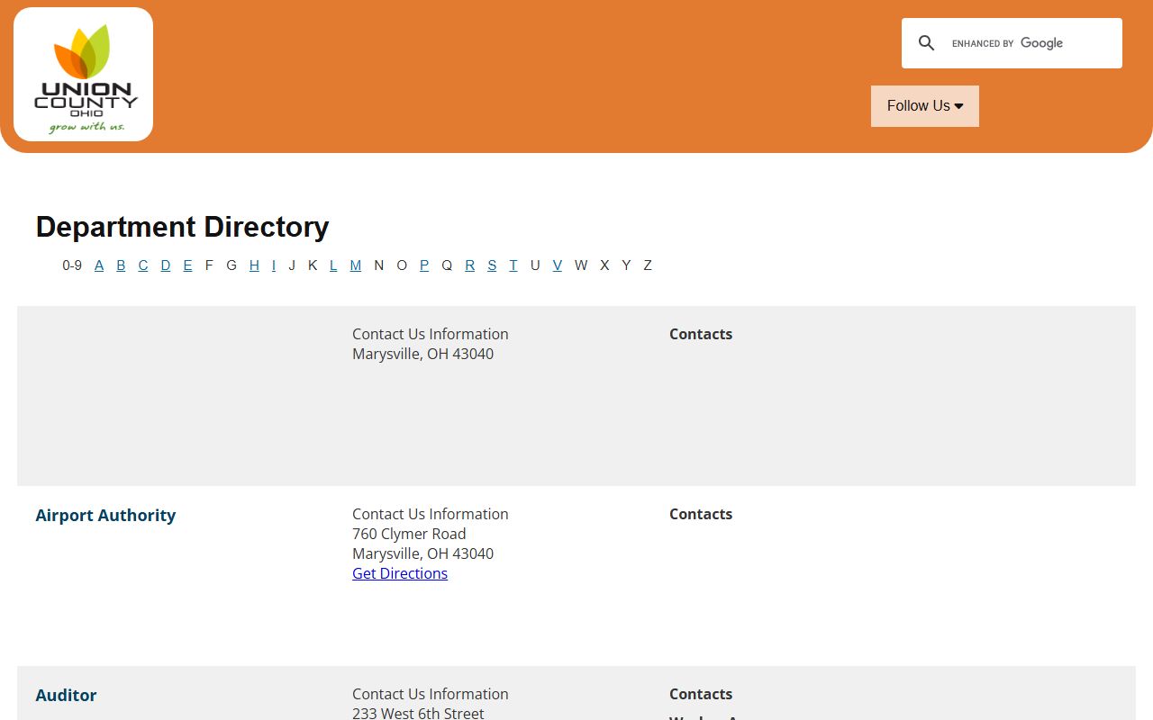 Union County Clerk of Courts website for court records in Union County Ohio