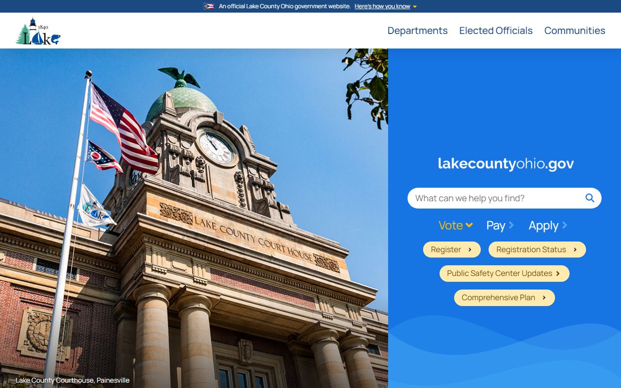 Lake County official website for court records access in Ohio