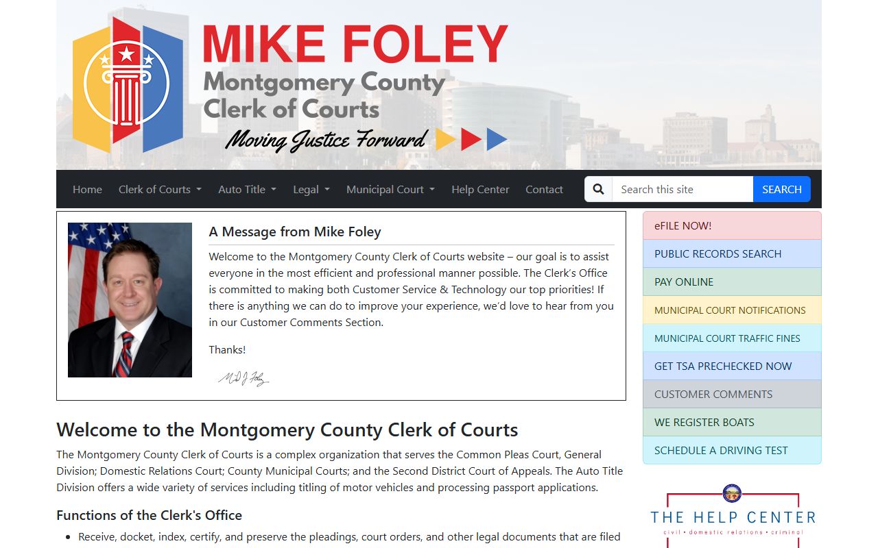 Montgomery County PRO System for Ohio court records