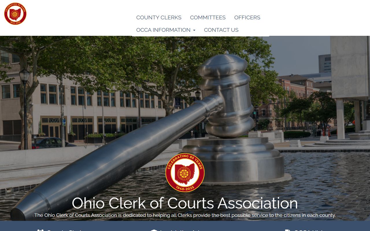 Ohio Clerk of Courts Association page for Ohio court records