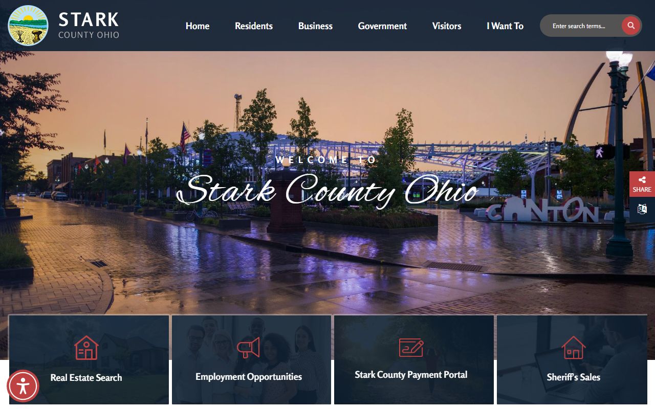Stark County official website for court records search